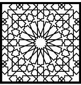 Zellige Coloriage Dessin Fenetre Alhambra Motif Marocaine Islamique Moucharabieh sketch template