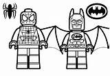 Batman Coloring Pages Spiderman Lego Printable Dc Comics Cartoon Color sketch template