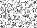Buttercup Itup Swear Alphabet Bloody sketch template
