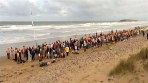 skinny dipping record attempted in wales video abc news