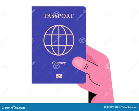 Human Hand Holding International Passport And Journey Identity Stock