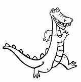 Alligator Coloring Pages Animals Crocodile Color Florida Gators Jungle Printable Clipart Sheet Drawing Outline Animal Gator Cute Funny Print Template sketch template
