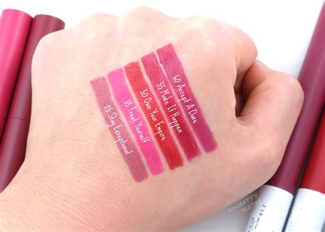 maybelline superstay ink crayon review  swatches  happy