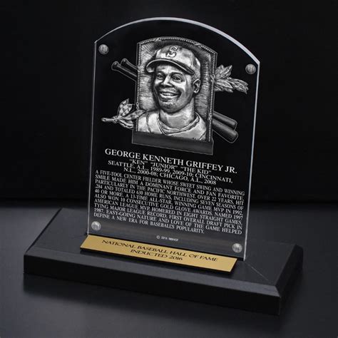 ken griffey jr acrylic replica hall  fame plaque