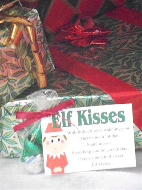 diy party mom elf kisses bag topper printable
