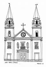 Igreja Igrejas Barroco Barrocas Arquitetura Artigo sketch template