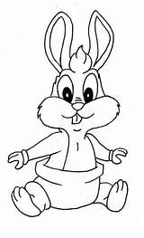 Coloring Pages Bunny Baby Cute Rabbit High Cartoon Color Getcolorings These Use sketch template