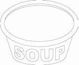 Soup sketch template