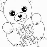 Fathers Coloring Printable Card Dad Pages Father Cards Printables Print Bear Teddy Cute Paper Kids Lovepapercrafts Sheets Crafts Atividade Detailed sketch template