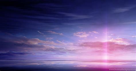 anime scan landscape sky cloud beautiful light color