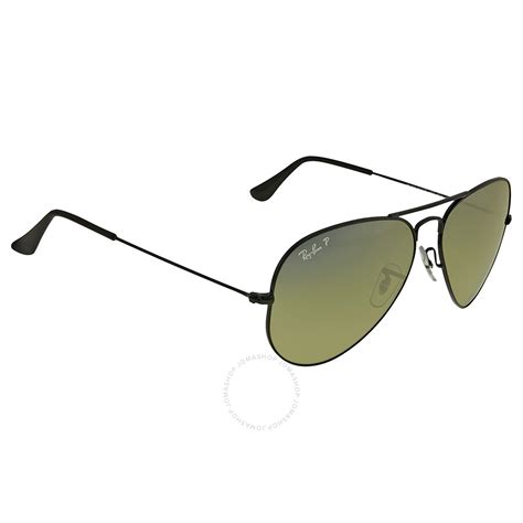 Ray Ban Green Gradient Aviator Polarized Sunglasses