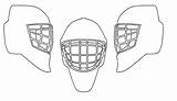 Helmet Goalie Template Hockey Templates Google Search sketch template