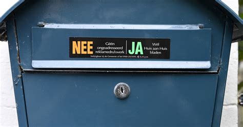 Nee Ja Sticker Kan Binnenkort Zelf Bij Oud Papier Dankzij Nieuw Systeem