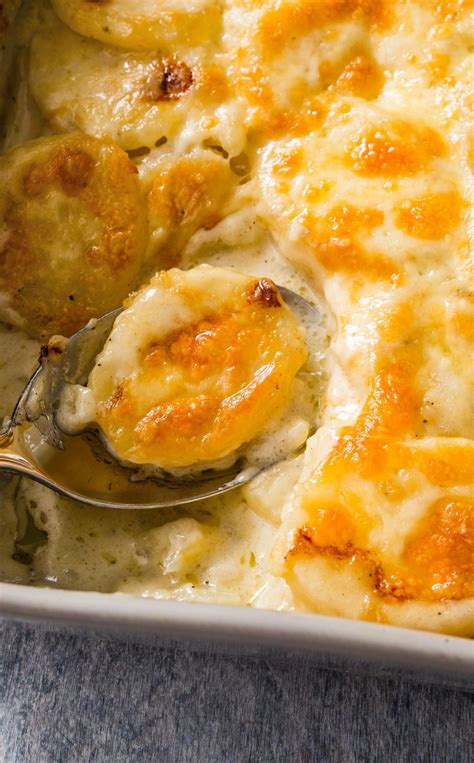 cheddar scalloped potatoes heavy cream lots  cheddar cheese