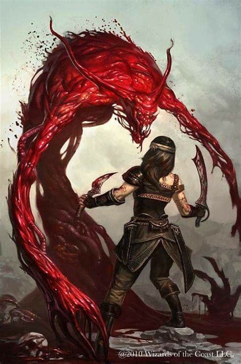 blood elemental monster   art oc rdnd