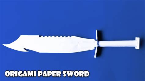 paper sword easy step  step     paper sword origami paper sword easy youtube