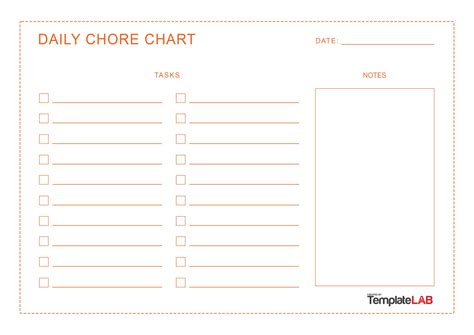 printable chore chart templates  coloring vrogueco