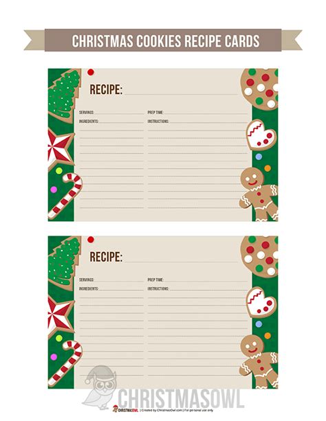 recipe card template christmas classles democracy