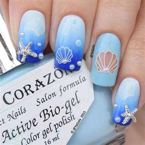 blue ocean nails pretty designs
