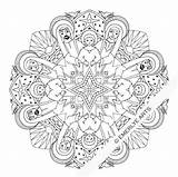 Coloring Mandala Family Holy Printable Pages Adult Jesus Etsy Item Visit Animal sketch template