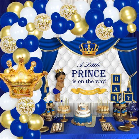 buy royal prince baby shower decorations balloon garland kit blue