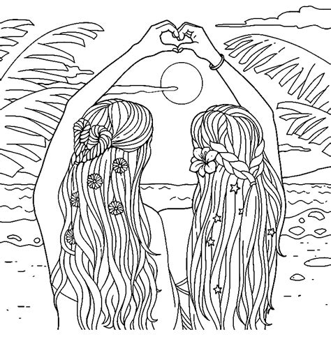 friends bff tekening friendship coloring pages  coloring vrogue