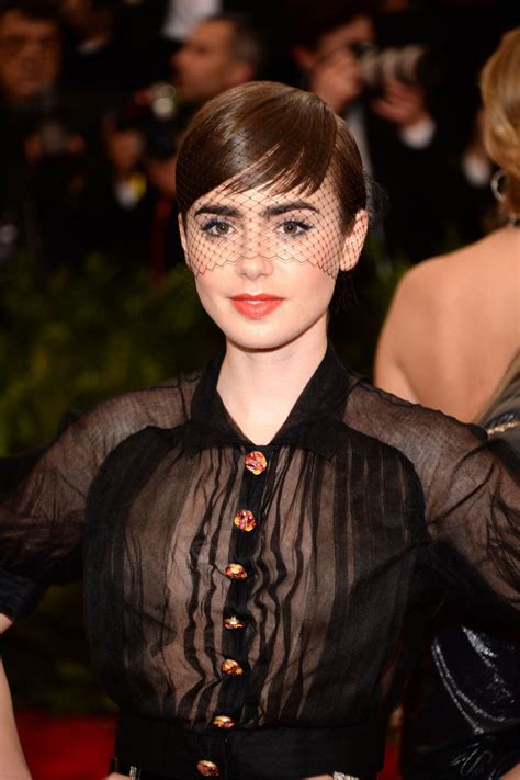 Celebrity Hair Makeover Lily Collins Adds Extensions To Her Short