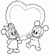 Coloring Mickey Pages Mouse Minnie Disney Valentine Baby Printable Heart Ears Getdrawings Getcolorings Print Filminspector Color Drawing Library Clipart Popular sketch template