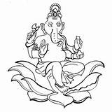 Ganesha Coloring Pages Ganesh Kids Colouring Easy Getcolorings Beautiful Getdrawings Drawing A4 Choose Board Color sketch template