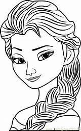 Coloring Elsa Face Pages Frozen Coloringpages101 Color Pdf sketch template