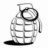 Grenade Vector Drawing Pineapple Coloring Use Grenades Clipart Pages Designs Suggestions Clip Getdrawings sketch template