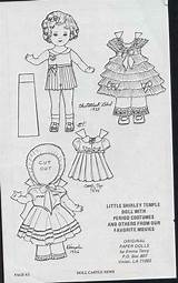 Paper Dolls Shirley Ebay Temple Vintage Doll Period Costumes 1984 Little Castle Coloring sketch template