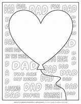 Coloring Heart Pages Balloon Dad Fathers Father Big Planerium Login sketch template