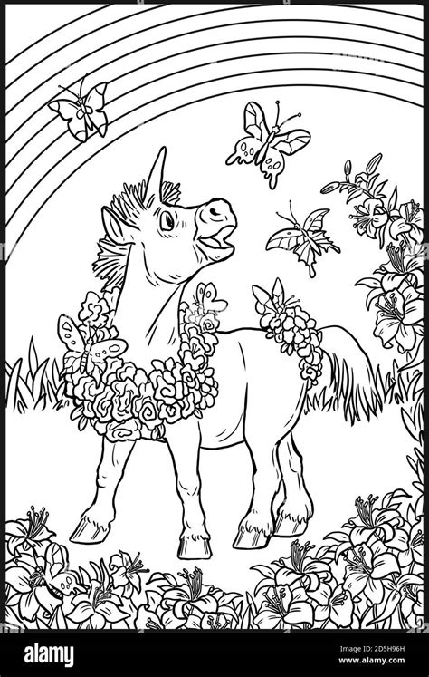 funny unicorn  rainbow  coloring coloring page  horse lovers