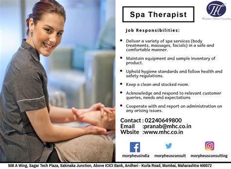spa massage therapist jobs   garret bonner