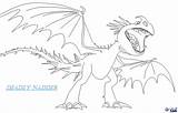 Nadder Deadly Dragon Pages Lineart Coloring Deviantart Strike Triple Template Sketch sketch template