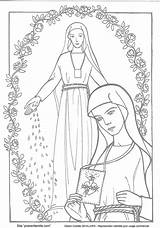 Sainte Vierge Apparitions Chemin sketch template