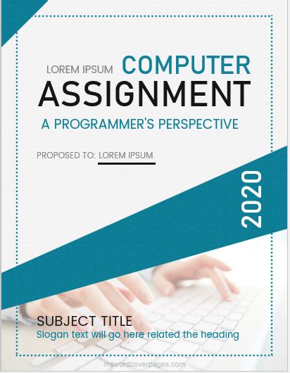 critical review assignment cover page template  ms word riset
