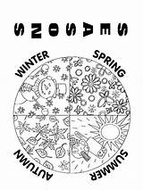 Seasons Coloring Pages sketch template