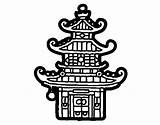 Coloring Pagoda Chinese Colorear 98kb 470px Book Coloringcrew sketch template