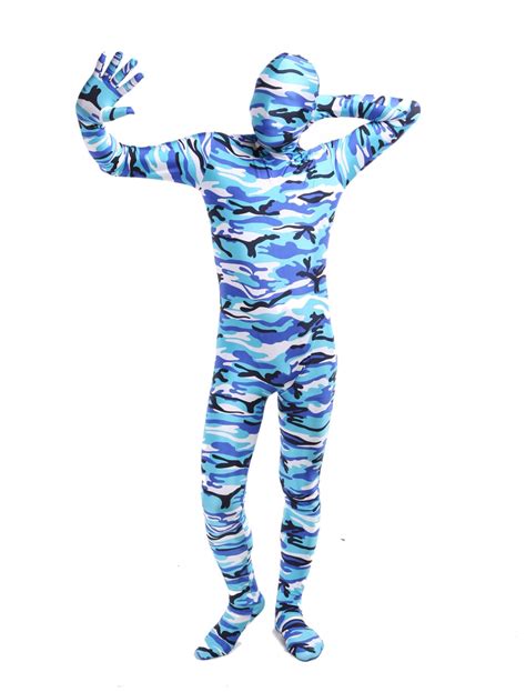 nave mens full body hood zentai suit lycra spandex bodysuits camouflage