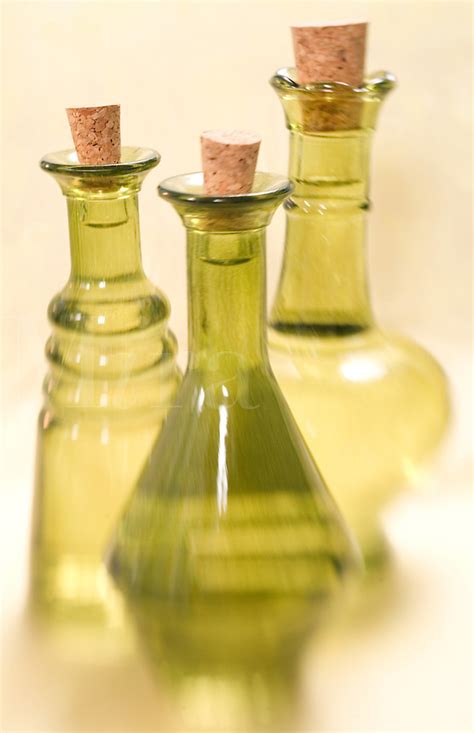 3 Green Massage Oil Bottles Mira Images