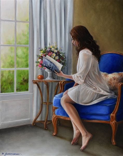 girl reading   window painting  natasha junmanee saatchi art