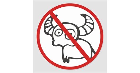 No Water Buffalo ⚠ Funny Asian Thai Sign ⚠ Classic Round Sticker