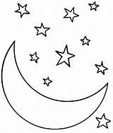 Sky Night Coloring Stars Pages Printable Drawing Outline Getcolorings sketch template