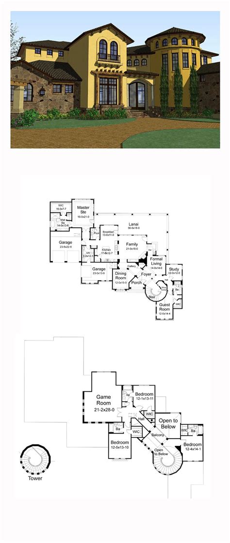 italian house plan  total living area  sq ft  bedrooms   bathrooms