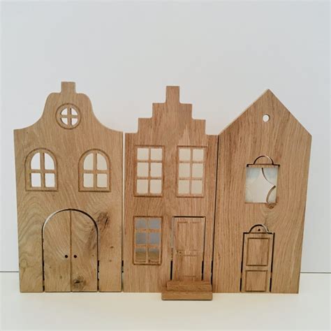 houten huisjes grachtenpanden mooie decoratie voor iedere kamer