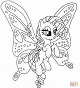 Pony Rarity Little Coloring Pages Color sketch template