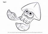 Splatoon Squid Inkling Drawing Draw Step Pages Template Tutorials Colouring Coloring sketch template