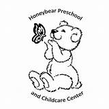 Honey Bear Preschool Coloring Children Center Pages sketch template